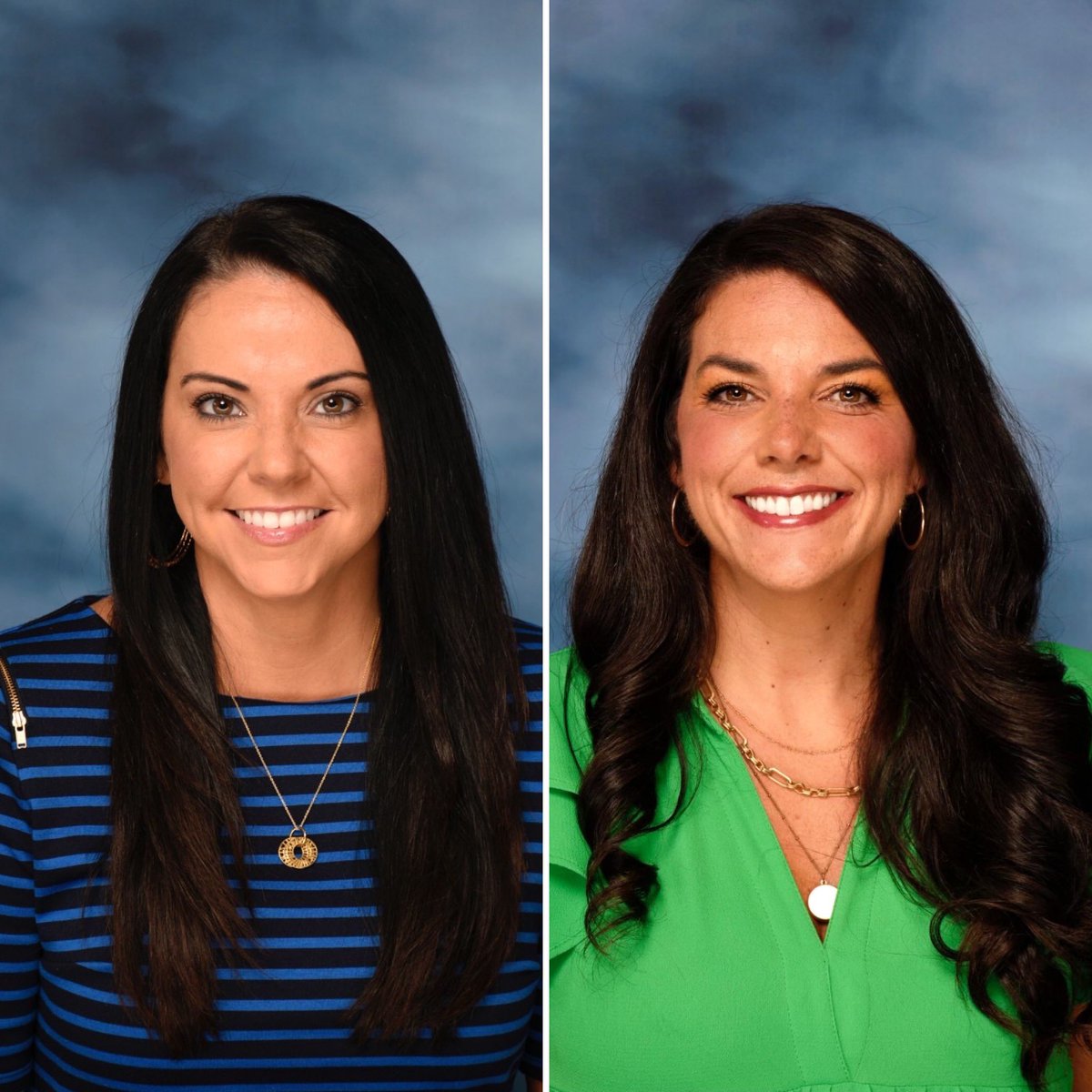 morganplindley's tweet photo. When they canโt tell you apart, so they send you both photos! ๐คฃ๐โค๏ธ GO DRAGONS!! ๐๐๐ #seesters @mrsdonithan https://t.co/LjfHQX635c