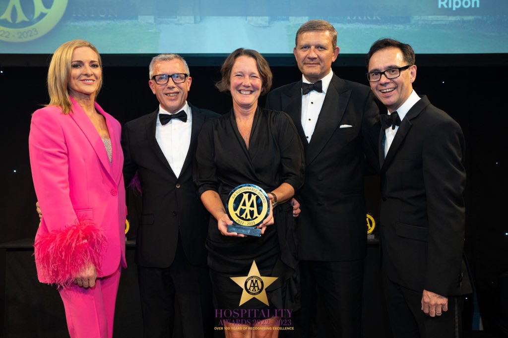 The #AAawards Sustainable Award has just been announced here at Grosvenor House and this important award goes to <a href="/SwintonEstate/">Swinton Estate</a>. <a href="/Welcome2Yorks/">Welcome to Yorkshire</a>