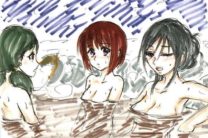 おはようございます。昨日26日(風呂の日)に恒例にしてる温活に行けなかった腹いせ過去絵晒し。 
