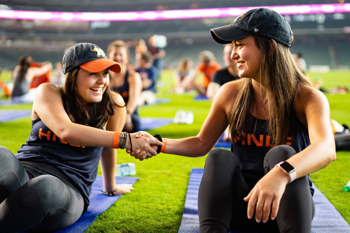 astros's tweet photo. Join us for yoga on the field after Sunday's game with the Yoga Day add-on package.

🧘: https://t.co/1ypGmtNfT2 https://t.co/H9jFOri98j