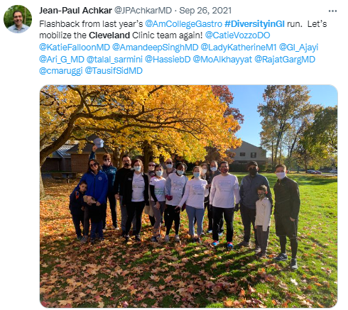 AmCollegeGastro's tweet photo. 📣#GIfellows #GIfellowship
It's ACG's 2022 #DiversityinGI Virtual Race
Get fellows & faculty out there for a run/walk!
♥️👟♥️👟
Details & link to register https://t.co/7NYqJJ2BY2
Thank you sponsors @ironwoodpharma @TakedaPharma
#Diversity #Inclusion #Represenation #Community https://t.co/h4A8qXk80p