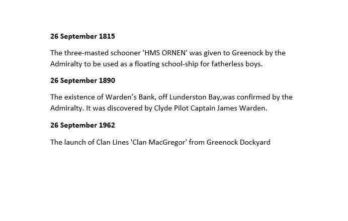 GreenockLassie's tweet photo. #GreenockSocialHistory #GourockSocialHistory #HMSOrnen #LunderstonBay #ClanMacGregor
A Moment in Time - 26 September
More here https://t.co/QpzZr7jwQf https://t.co/oWz9xFrDtW