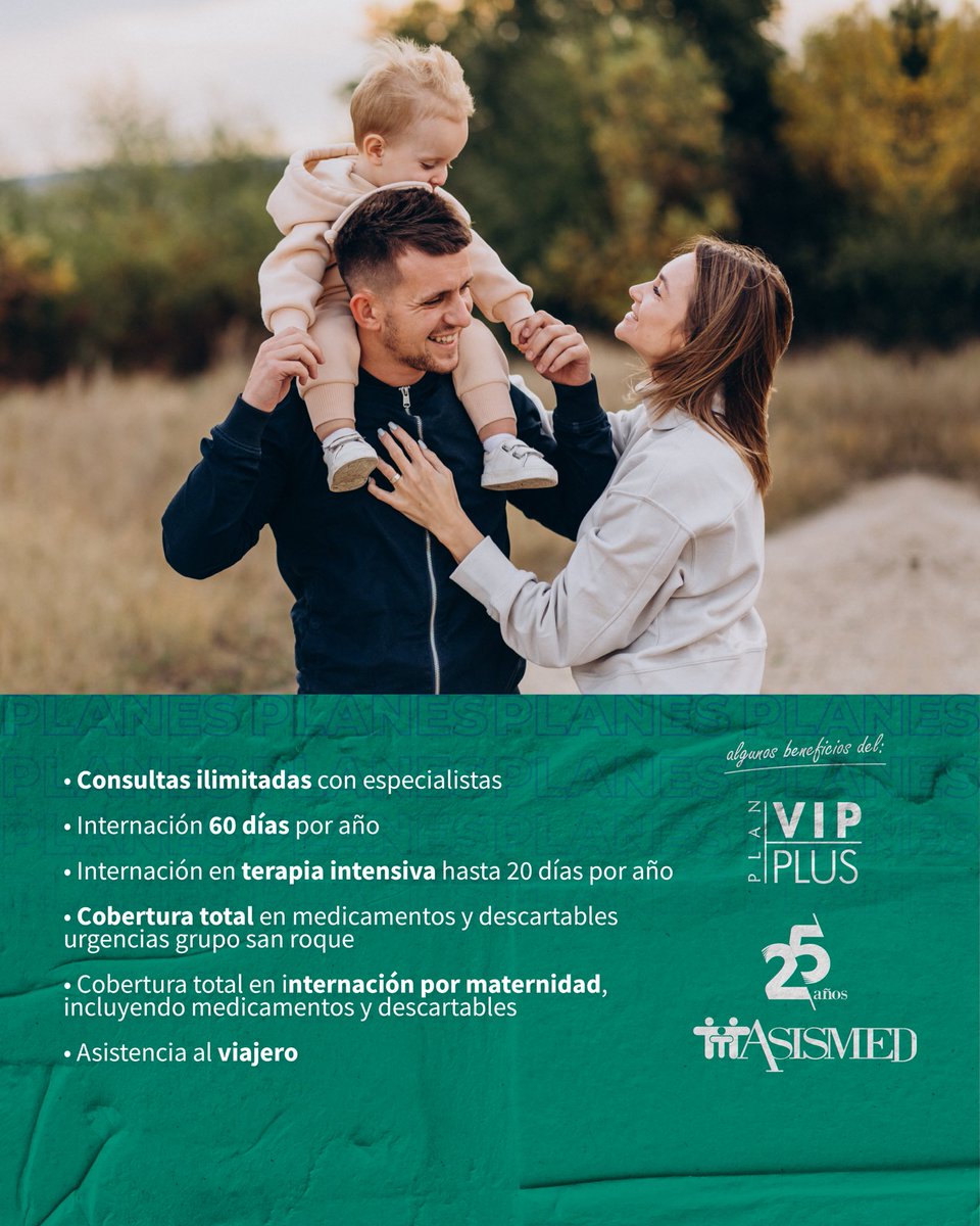 AsismedPy's tweet photo. Encontrá el plan ASISMED que mejor se adapte a vos ☝🏻

Para más información podes contactarte al 0986 330711 o déjanos un comentario y nos contactamos contigo 📲

#Asismed #Salud #Medicina #Planes #PlanMedico https://t.co/4DOqrDgc1x