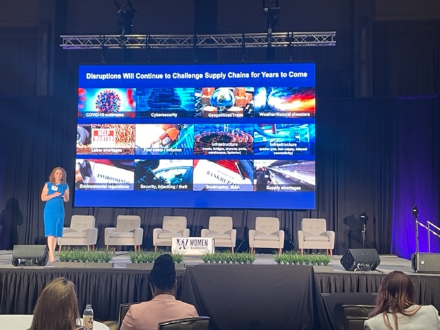 Experts are calling this the decade of supply chain disruptions... Usually there are about 200 weather events yearly that interrupt global supply chains, recently this number is at 800.” -- Cynthia Stanton, supply chain operations head, <a href="/BASFAgro/">BASF Agricultural Solutions</a> #supplychain #WIAS22