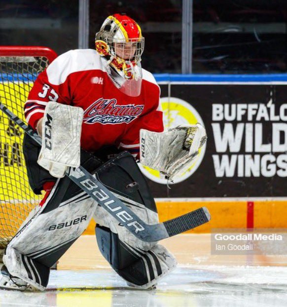 GeneralsUpdates's tweet photo. SIGNING:

#Gens sign their 2022 2nd round U18 pick Hayden Sabourin. He’s in Elmira (GOJHL) with a .934 save % after 4 games this season 

📸: @GoodallMedia https://t.co/WP5NQYaRdz