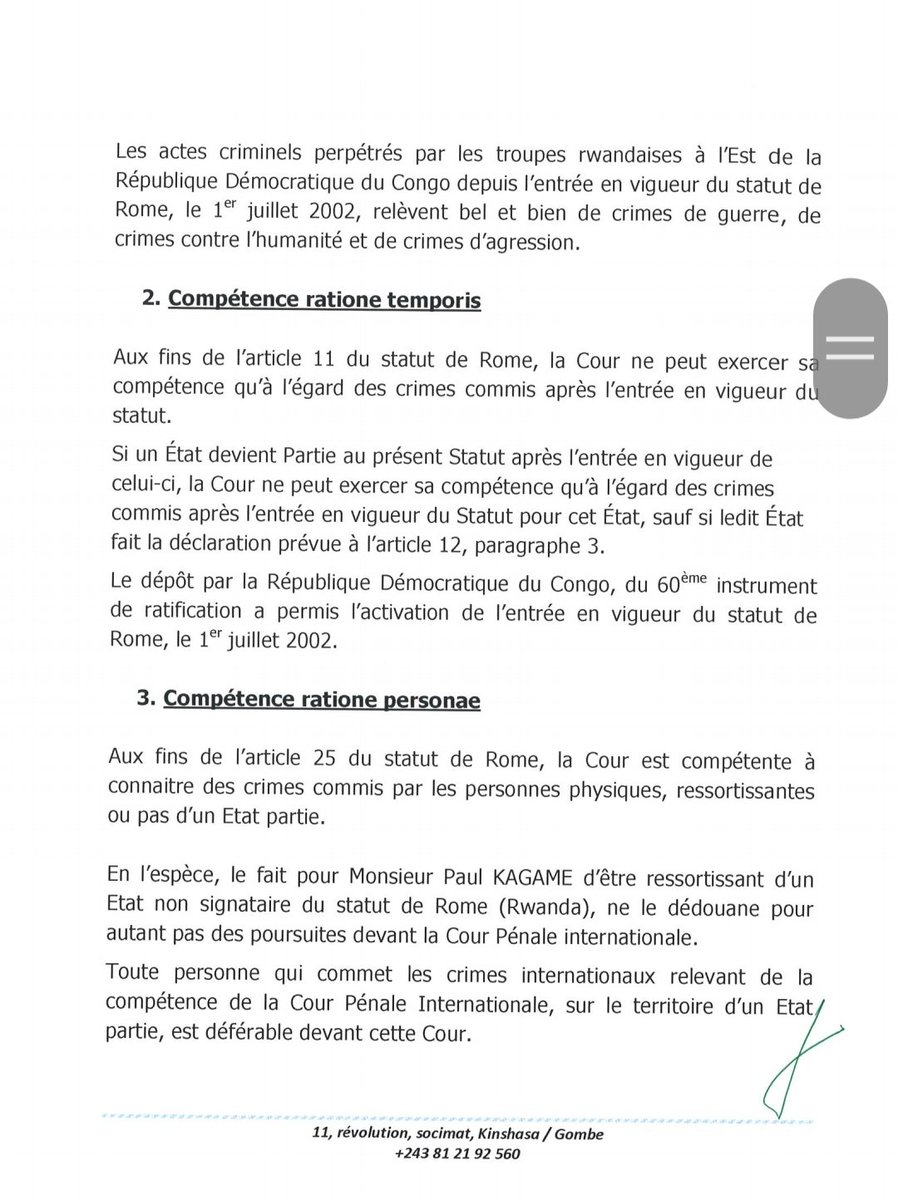#RDC : Insécurité à l'Est, la dynamique progressiste Révolutionnaire, opposition republicaine en RDC incarnée par Maître constant Mutamba dépose une plainte contre le président #rwandais <a href="/kagame/">ai</a> pour crimes de guerre,  de génocide et contre l'humanité ( Document)