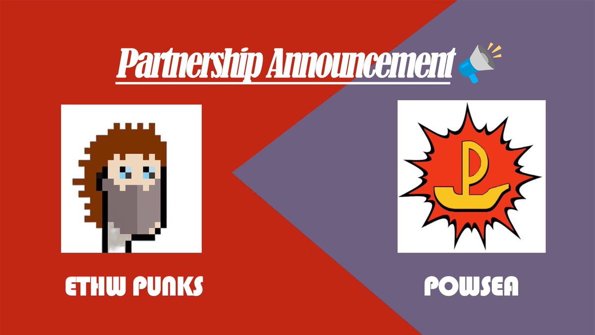 📢We have Partnered with <a href="/powseafinance/">PowSea</a> and we are doing a giveaway 

🏆10x ETHWPUNKS and 2 POWER - NFTs

Rules :

✅Follow both
<a href="/EthwPunks/">ETHWPunks</a> 
<a href="/powseafinance/">PowSea</a> 
✅Like &amp; Retweet
✅ Tag 3 friends 

⏱Ends in 48 hours. Good luck fam! 

#Giveaway #NFT #NFTs #ethw