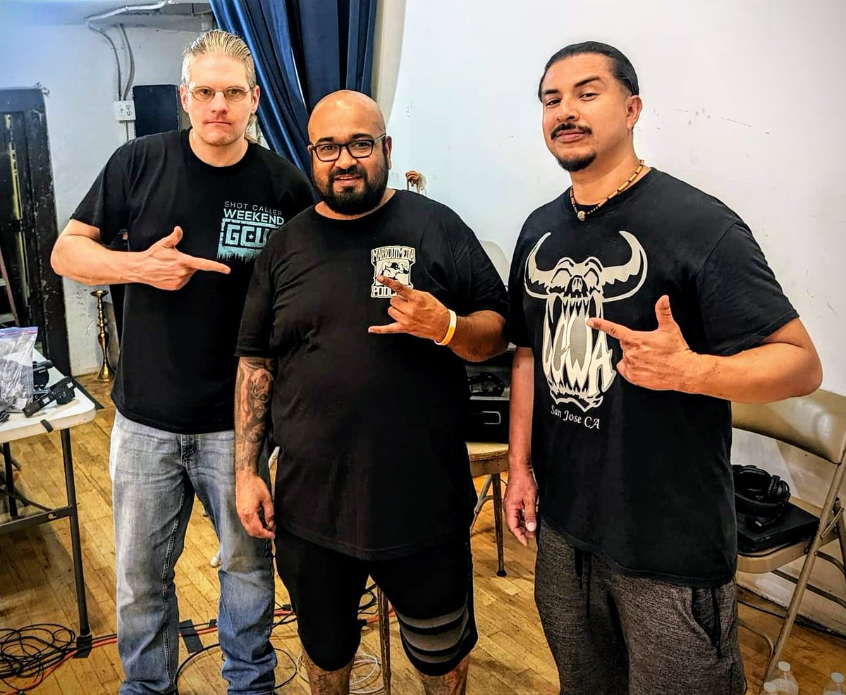 UGWACameraCrew's tweet photo. The last 4 days we've made new friends, connections, and shot some amazing shows! S/O to everyone who made this weekend a memorable one. Doing our best for west coast wrestling. 🎥📹
#4Shows4Days #Wrestling #Camera #Crew #Production #WatchVXS #GCWStar #HailUGWA #WCPro 🤘 https://t.co/kZXk5MVLoa