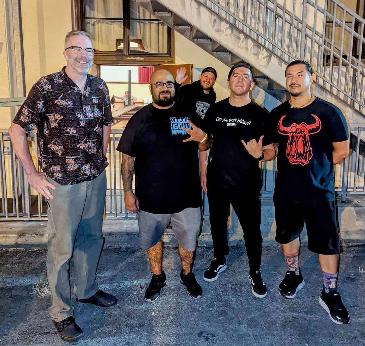 UGWACameraCrew's tweet photo. The last 4 days we've made new friends, connections, and shot some amazing shows! S/O to everyone who made this weekend a memorable one. Doing our best for west coast wrestling. 🎥📹
#4Shows4Days #Wrestling #Camera #Crew #Production #WatchVXS #GCWStar #HailUGWA #WCPro 🤘 https://t.co/kZXk5MVLoa