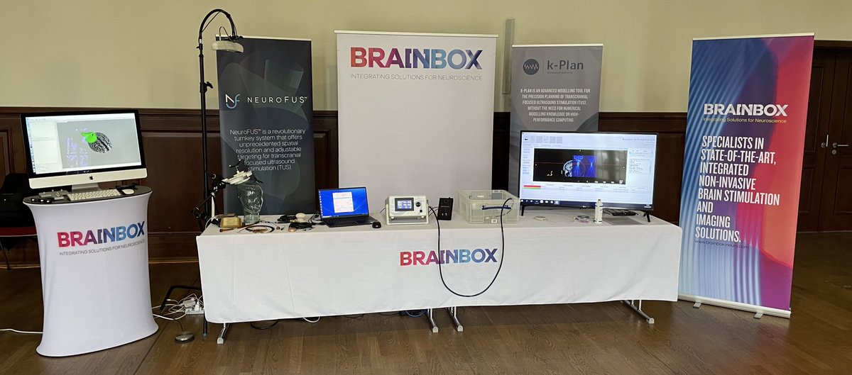 Brainbox_Neuro's tweet photo. It’s been a very long, but very busy and engaging day at #FUN22. Looking forward to another full day of interesting talks and poster presentations on day two. #brainstimulation #TUS #focusedultrasoud #neuromodulation https://t.co/vqNca1kbMj