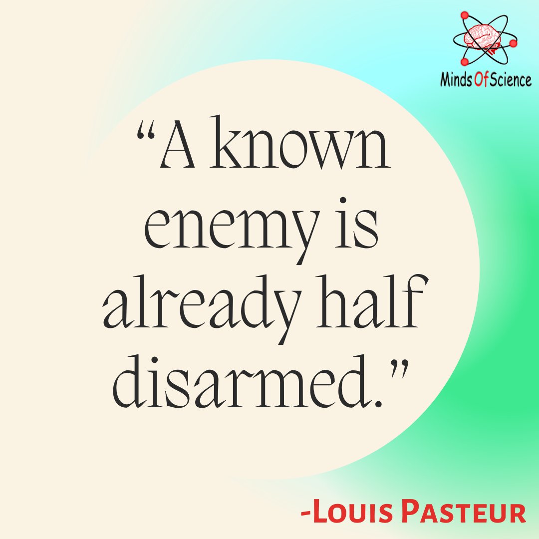 MindsOfScience1's tweet photo. A known enemy is already half disarmed.
-LOUIS PASTEUR
To know more please visit https://t.co/ZMVflTIdKP
#mindsofscience #physicslover #physicsfacts #physicsfun #physics #science #physicslovers #physicsstudent #quantumphysics #physicsfact #spacefacts #astronomy #astrophysics https://t.co/m7KSxr2vCi