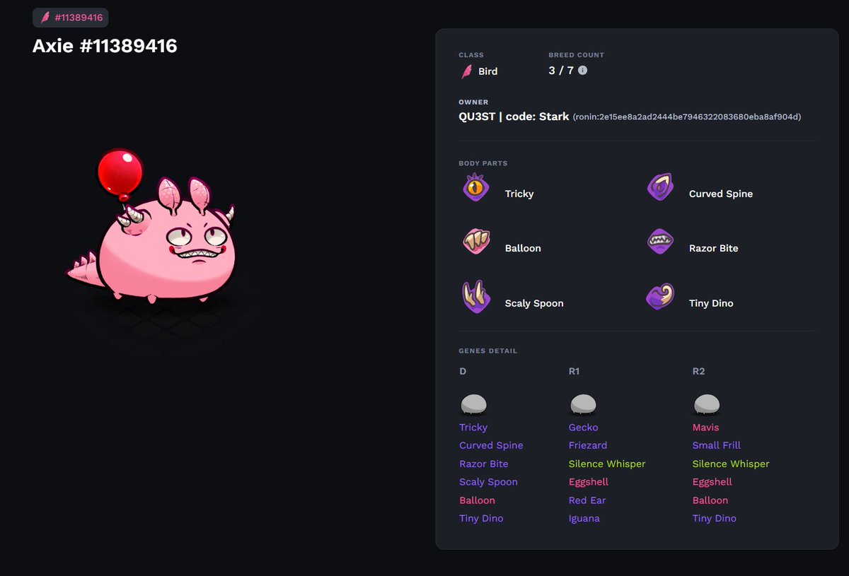 Stark_axie's tweet photo. if i manage to get a silence whisper dawn from this #lunaciansummer beauty it'd be so cool 😅 https://t.co/HhwIQBeqMO