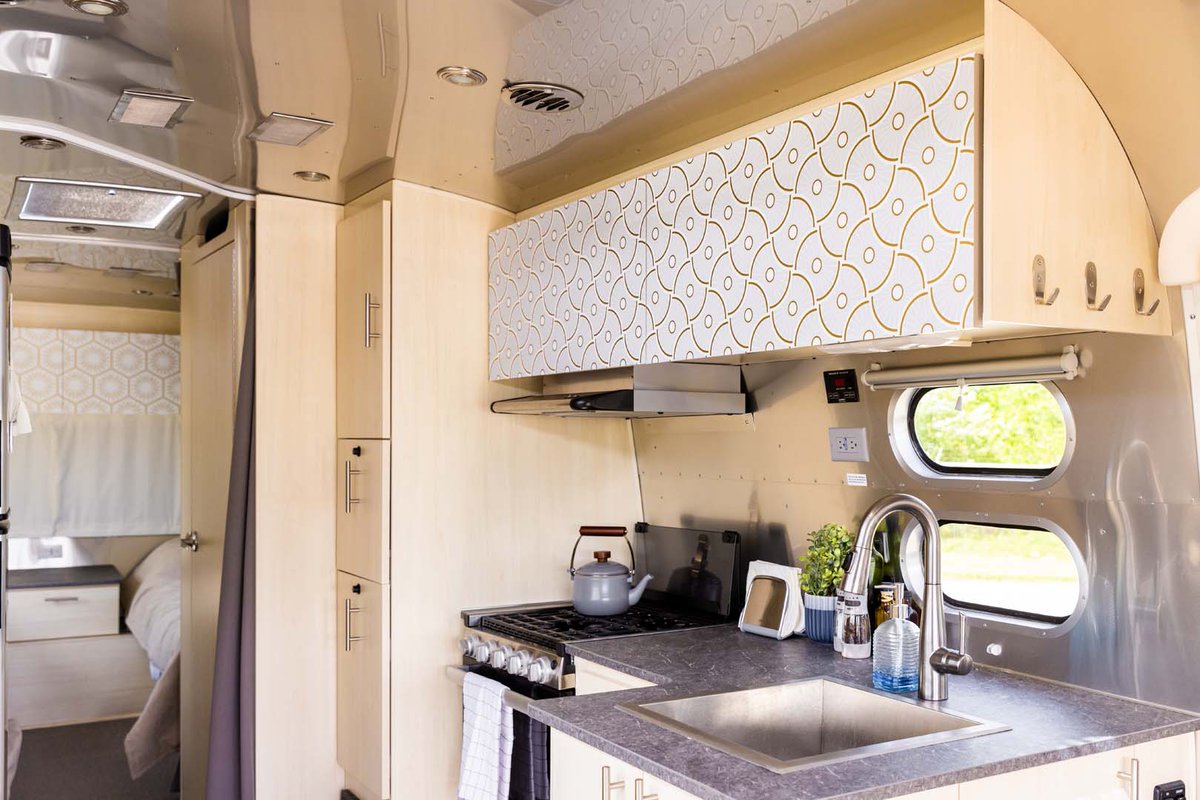 The inside of your Airstream deserves to be as unique and iconic as the outside.

Customize your home on wheels with Peel + Stick <a href="/Tempaper/">Tempaper</a> Removable Wallpaper now available at Airstream Supply Company ✨ go.airstream.com/3zhS6J8