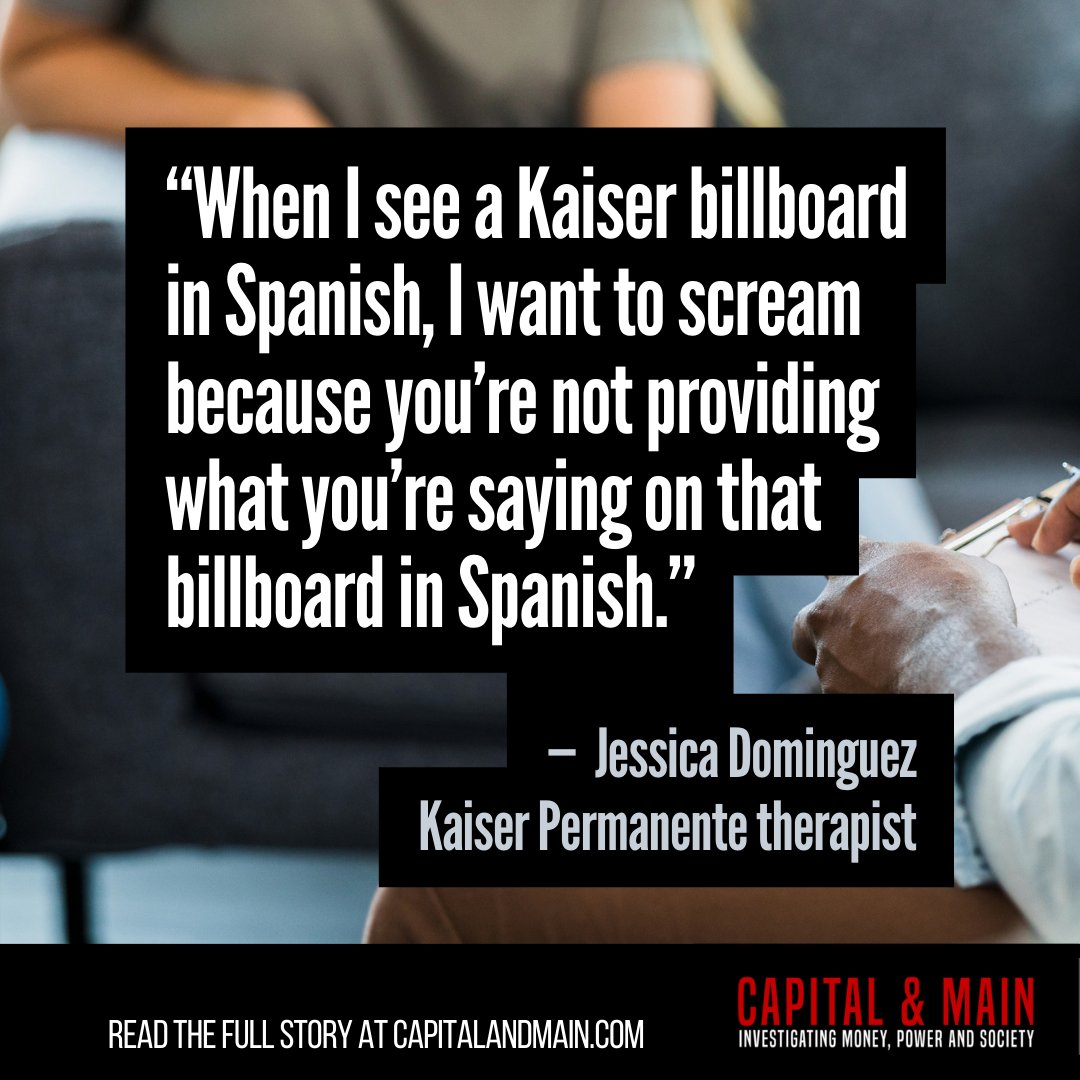 Kaiser Permanente Therapists Say Mental Health Care Shortages Is Worse for Non-English Speakers

capitalandmain.com/kaiser-permane…