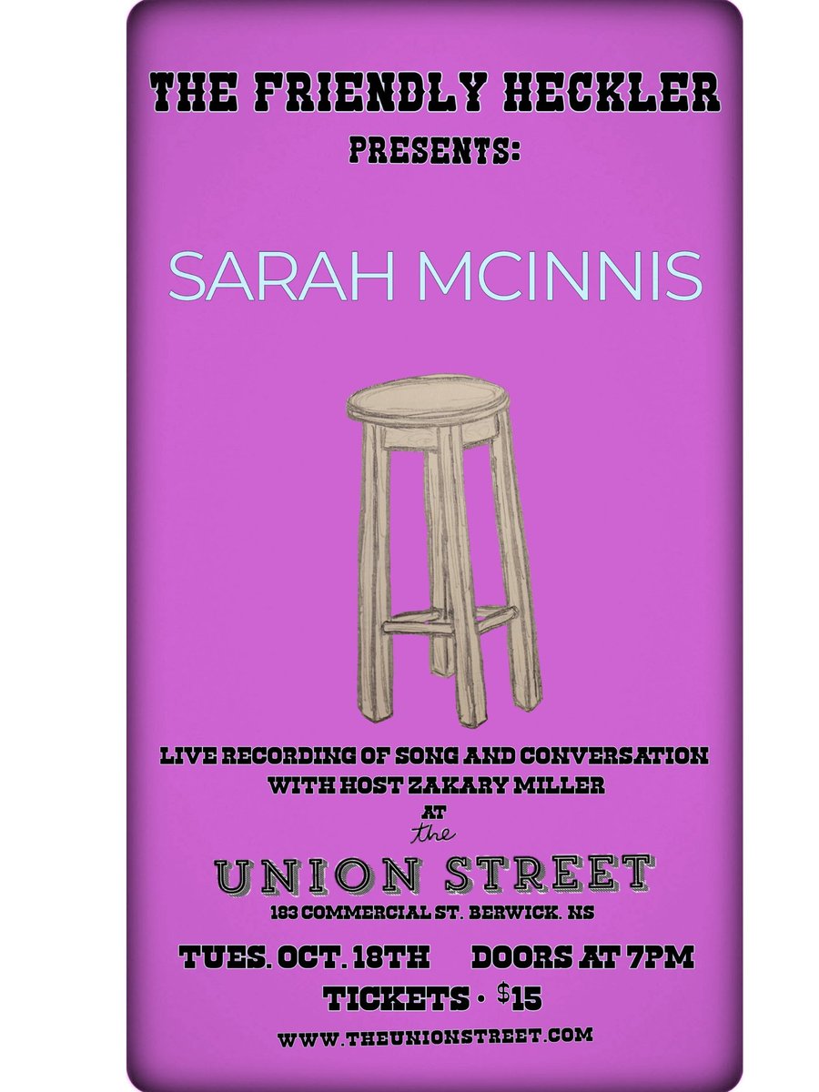 FriendlyHeckler's tweet photo. Coming up in the #AnnapolisValley #novascotia!
@unionstcafe #SarahMcInnis #podcast #recording #livemusic #legacysongproject https://t.co/N1KKPKfNIN