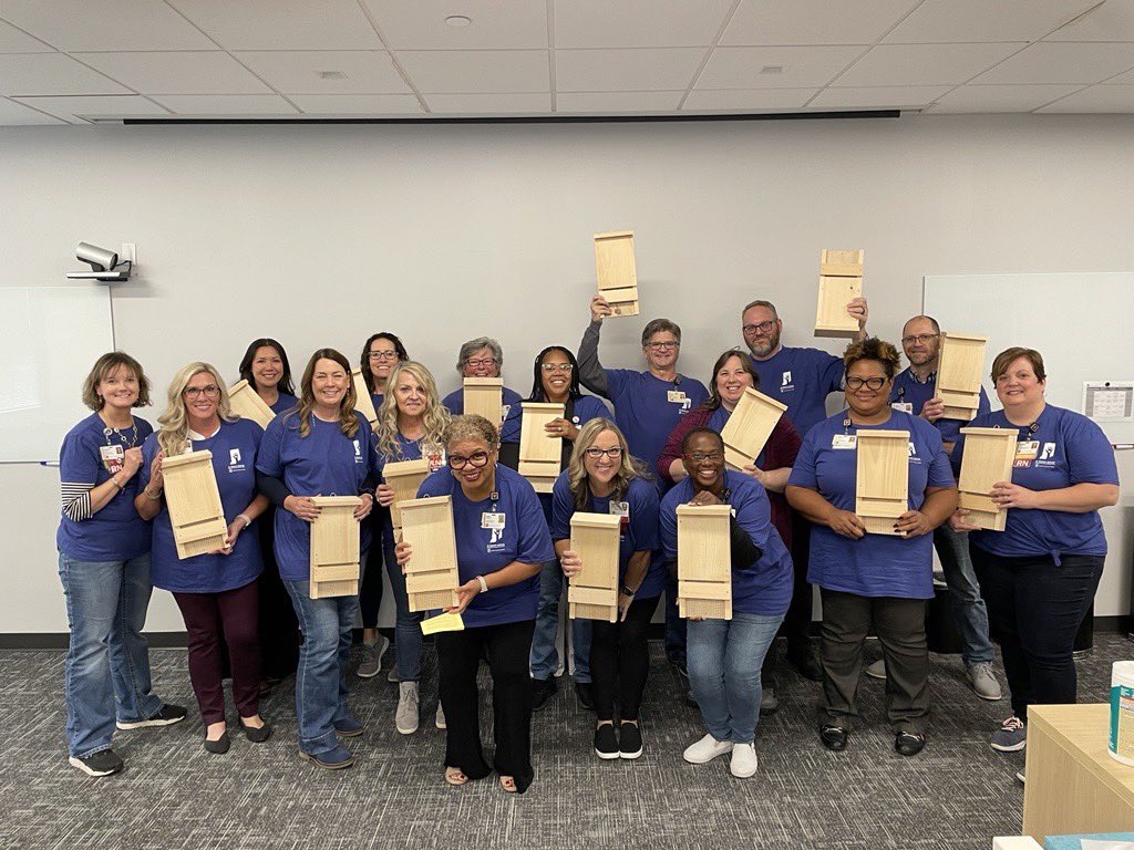 KristinRNFranks's tweet photo. My amazing team, the IS Clinical Education Team, put together Bat Houses (for natural mosquito control) for our IU Health Days of Service Project!
#daysofservice 
@IU_Health https://t.co/gc5SwIWE4J