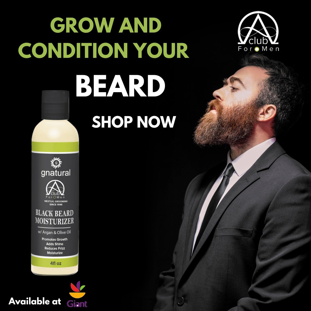 AlphaClub4Men's tweet photo. Black Beard Moisturizer is perfect for growing and conditioning your beard. It is versatile and performs well on your beard. 
👉 🛍  Available at your nearest @giantfood store 

👉 🛍 Shop through Alpha Club 4 Men website 👇
https://t.co/Tr9aH1fxr1 https://t.co/cGrSutUUW2