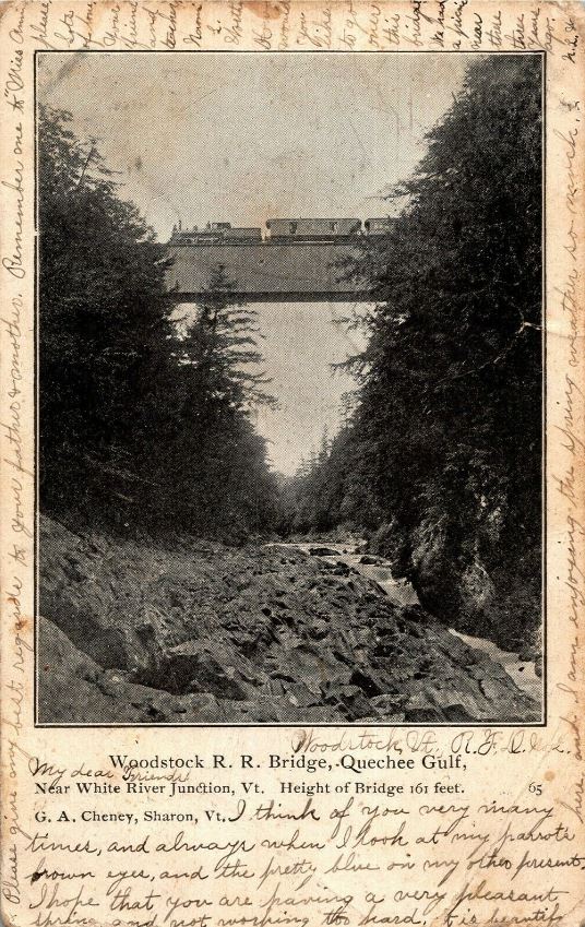 RNewengland's tweet image. Train Crossing Bridge at #Quechee Gulf near Whitte River Junction, Vermont