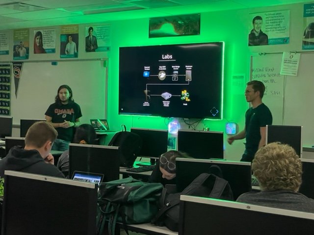 millardwestcs's tweet photo. So grateful to have @nullifyuno come and visit us at Millard West! We had such an attentative audience and the information they have shared with us is invaluable! Thanks again! #computerscience #engineering #cybersecurity #NULLify @unocist @MWHSactivities @UNOmaha https://t.co/vRwzfOd7vr