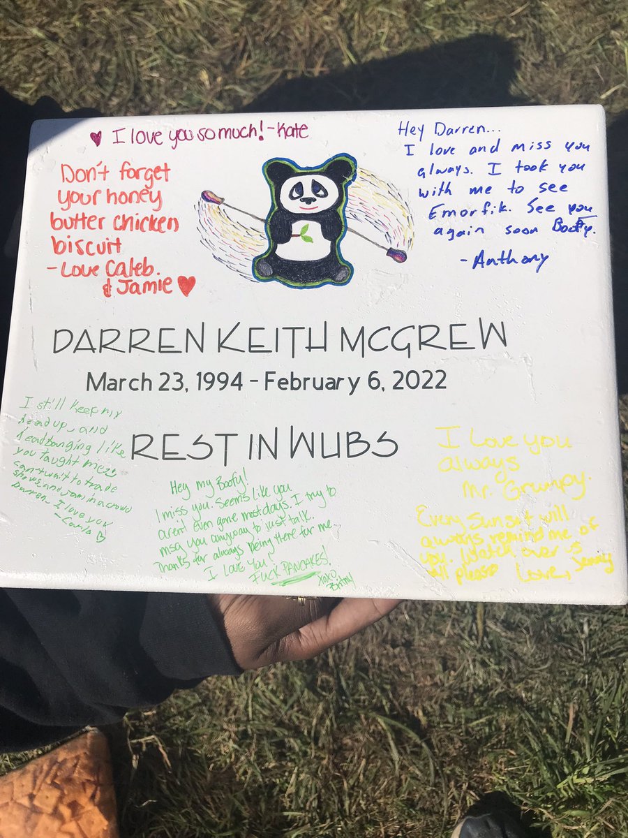 ThisIsThePeeves's tweet photo. I buried my homie at Lost Lands. Bye Darren. Iβve never experienced a loss this raw before butβ¦ Iβll see you again. Until next time Mr Boof https://t.co/gFzG5dQC9E
