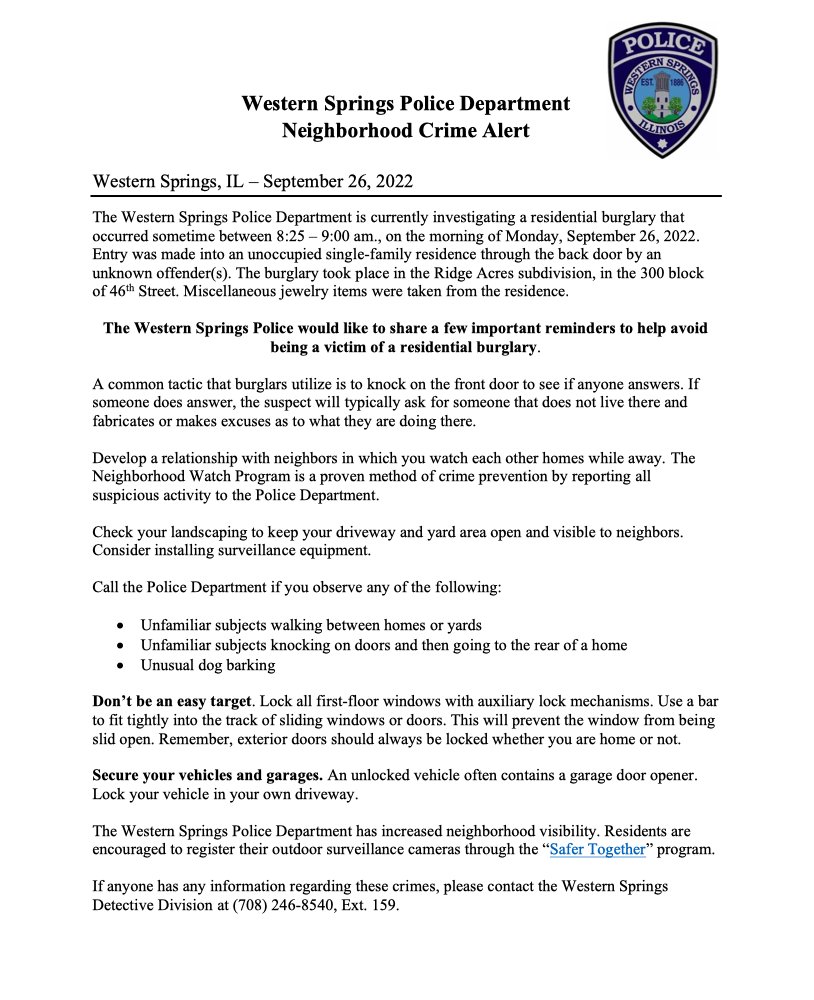 The WSPD has issued a Crime Alert after a residential burglary earlier today: wsprings.com/CivicAlerts.as…