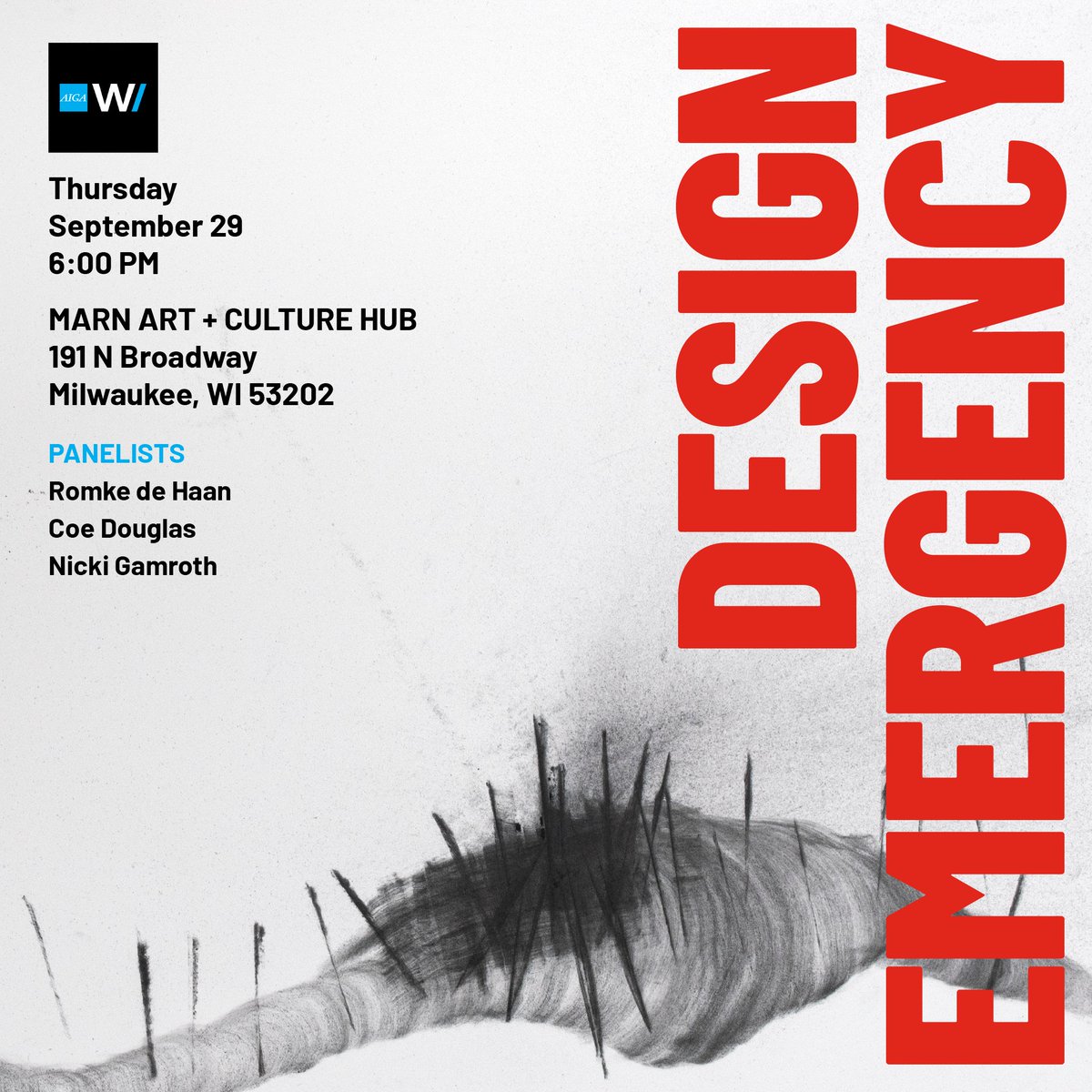 Join us this Thursday to discuss what "good design" entails in the midst of social, political and environmental emergencies. Walk ins are welcome &amp; it's free for all.  Looking forward to seeing you there!! For more info check>> marnarts.org/design-emergen…