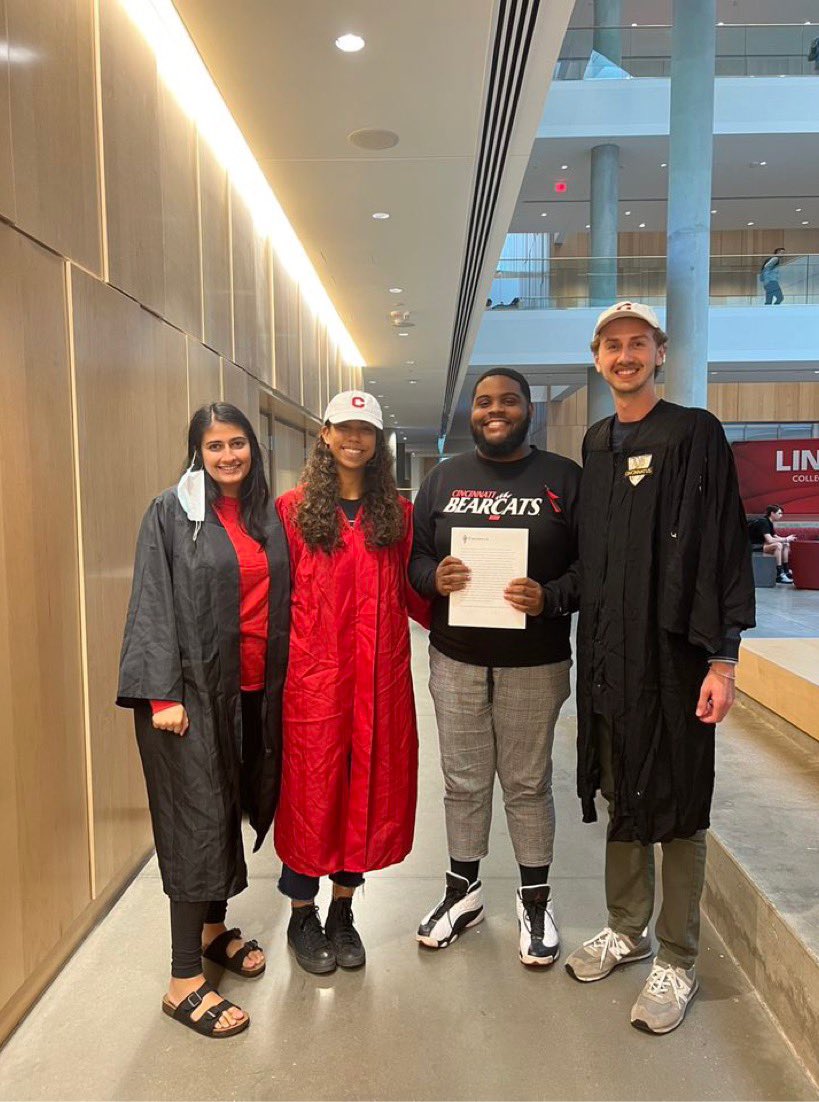 Cincinnatus_UC's tweet photo. On this day, the Cincinnatus Honorary Society proudly taps, Raphael Hicks. https://t.co/H0WkXDYX9q