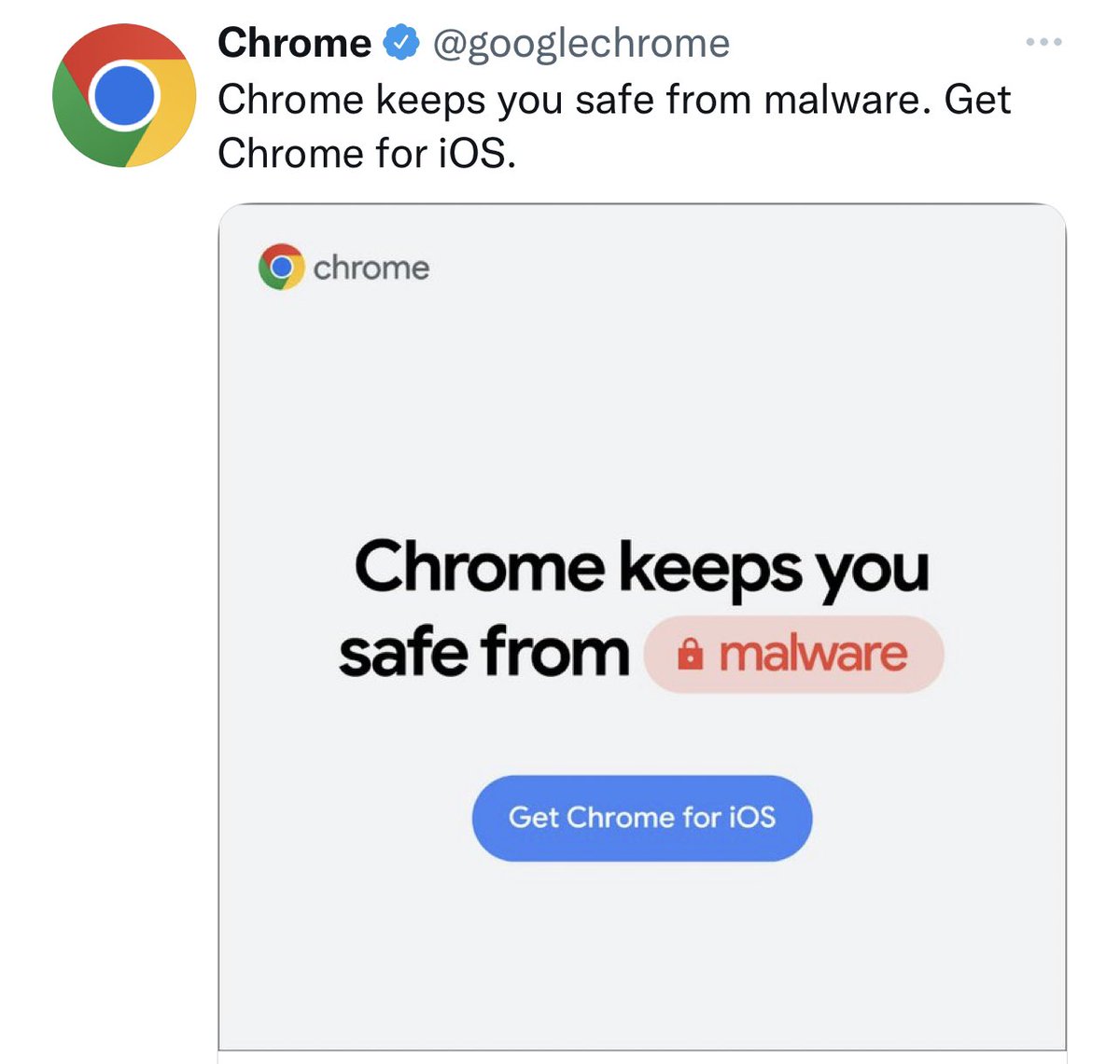 Chrome keeps you safe from Google??!

EXPLAIN