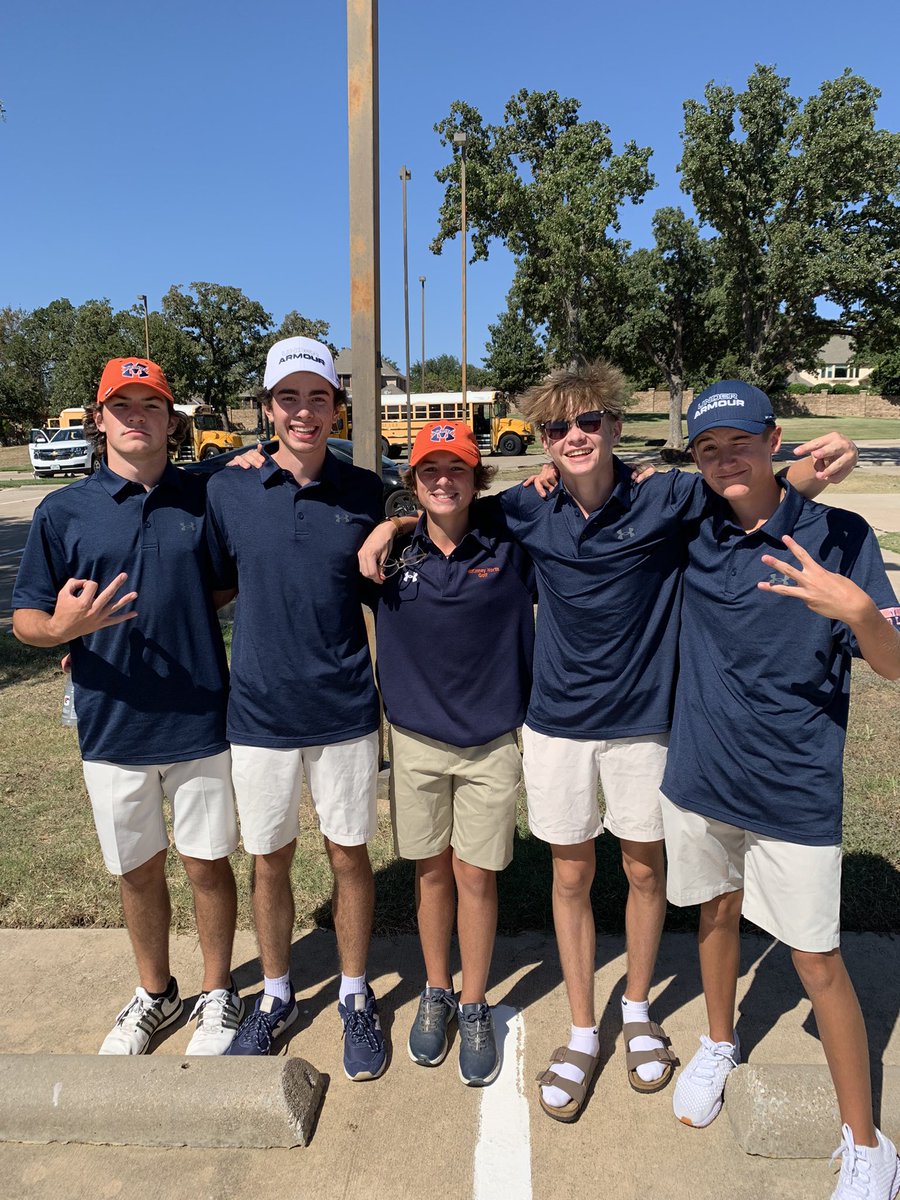 Congratulations to MNHS Orange team for today’s 3rd place finish out of 20 teams in the Denton Ryan Invitational       Low scores Davis Willoughby and Bryant Yarbrough