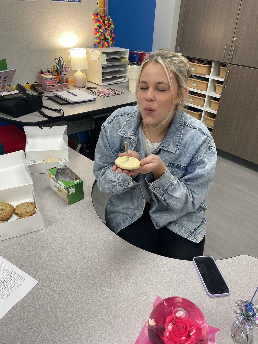 MeathSarah's tweet photo. The easiest person to celebrate! Love you Ms. B! Our kiddos are so lucky to have you in their corner supporting and loving them everyday! ❤️ @Ms_Bartholomew1 @CFISDLieder https://t.co/ZBtlO4YSz8