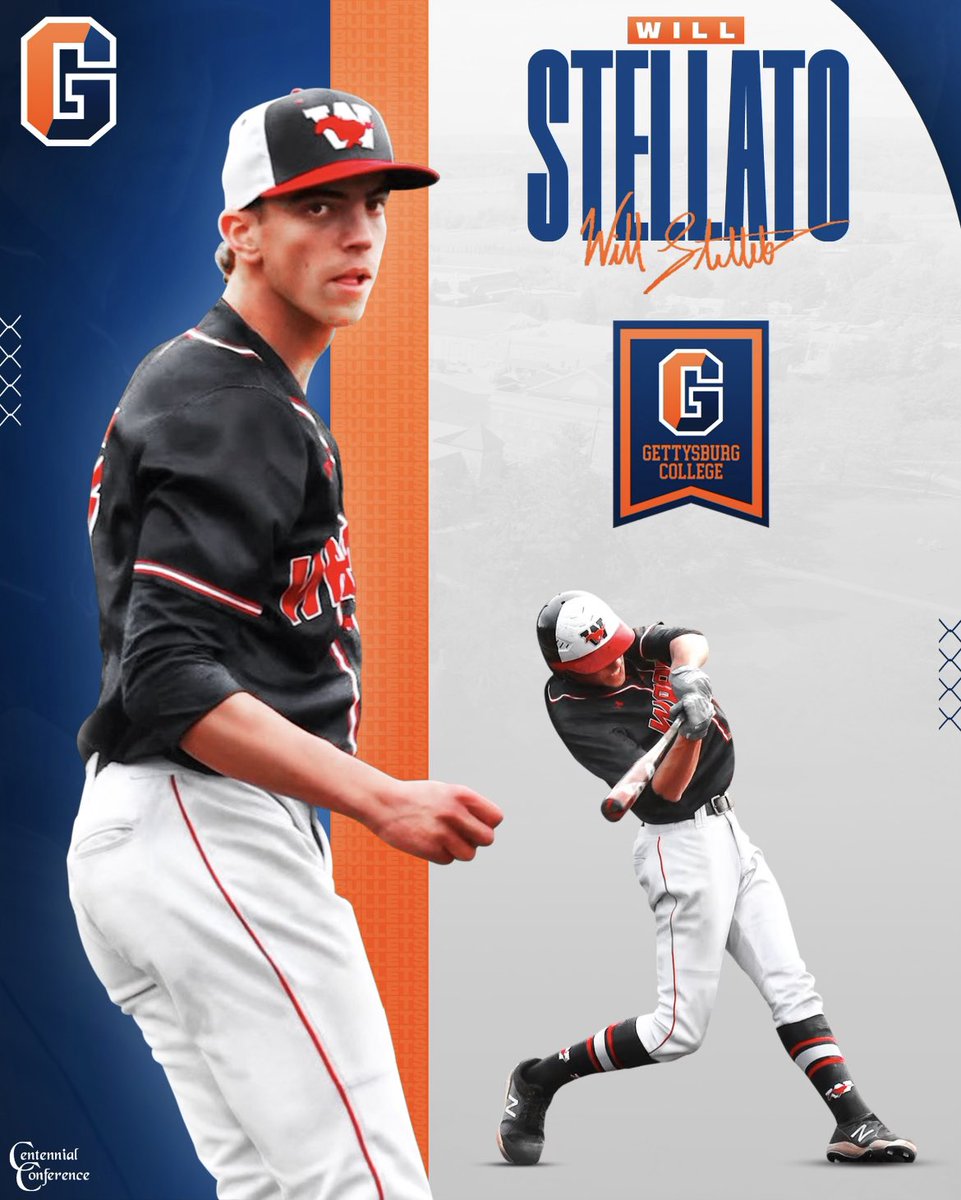 wstellato37's tweet photo. Excited to announce my commitment to Gettysburg College!
@BaseballUCT @WardeBaseball @GBurgBase https://t.co/QHk5Lj28ZY