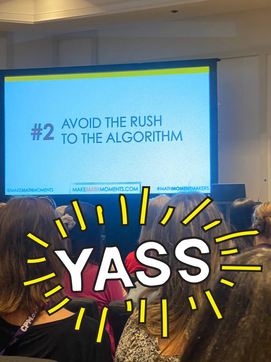 We want to engage students with context and anticipation. There is no rush to master standard. It robs students of sense making practice when they may not be ready. @MathletePearce #NCSM2022