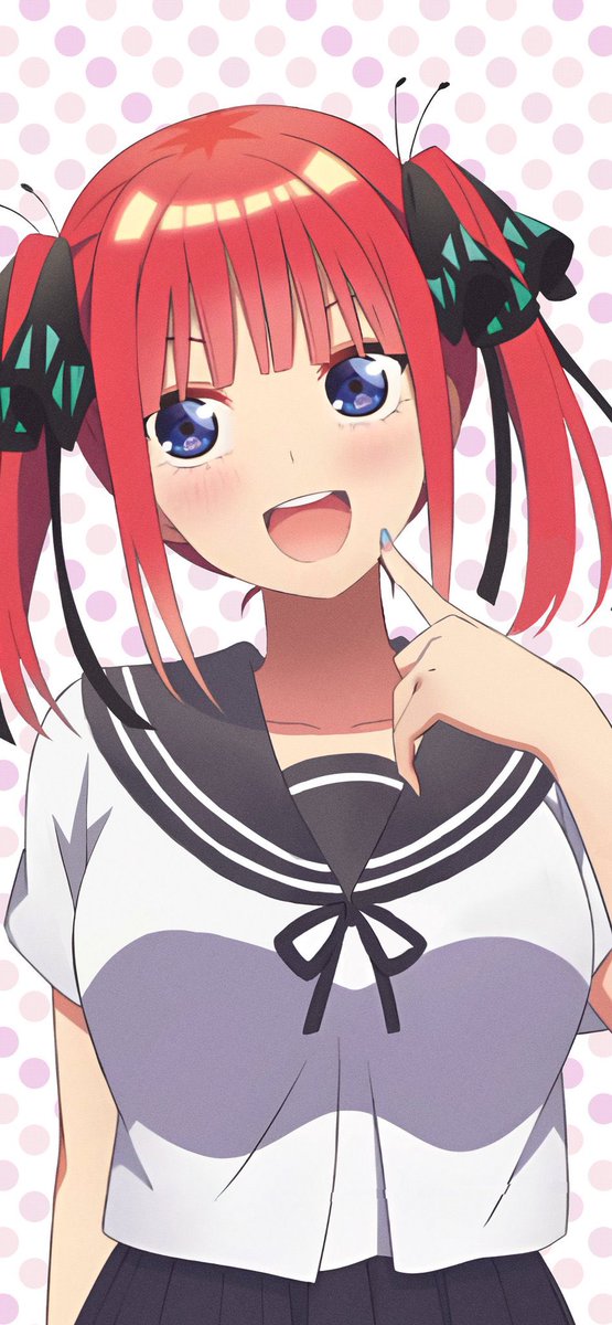 ハローラさんがTwitterに投稿した中野二乃(五等分の花嫁)のイラスト。