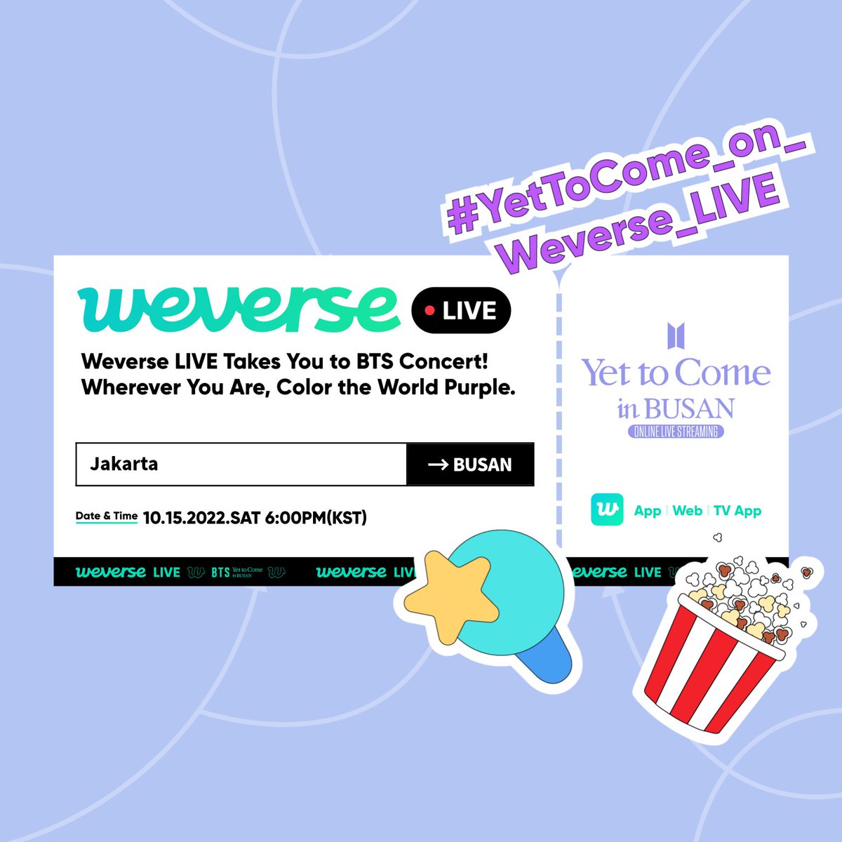 Here we go! Busan, we are coming.
Can't wait to see you in person. 
#YetToCome_on_Weverse_LIVE