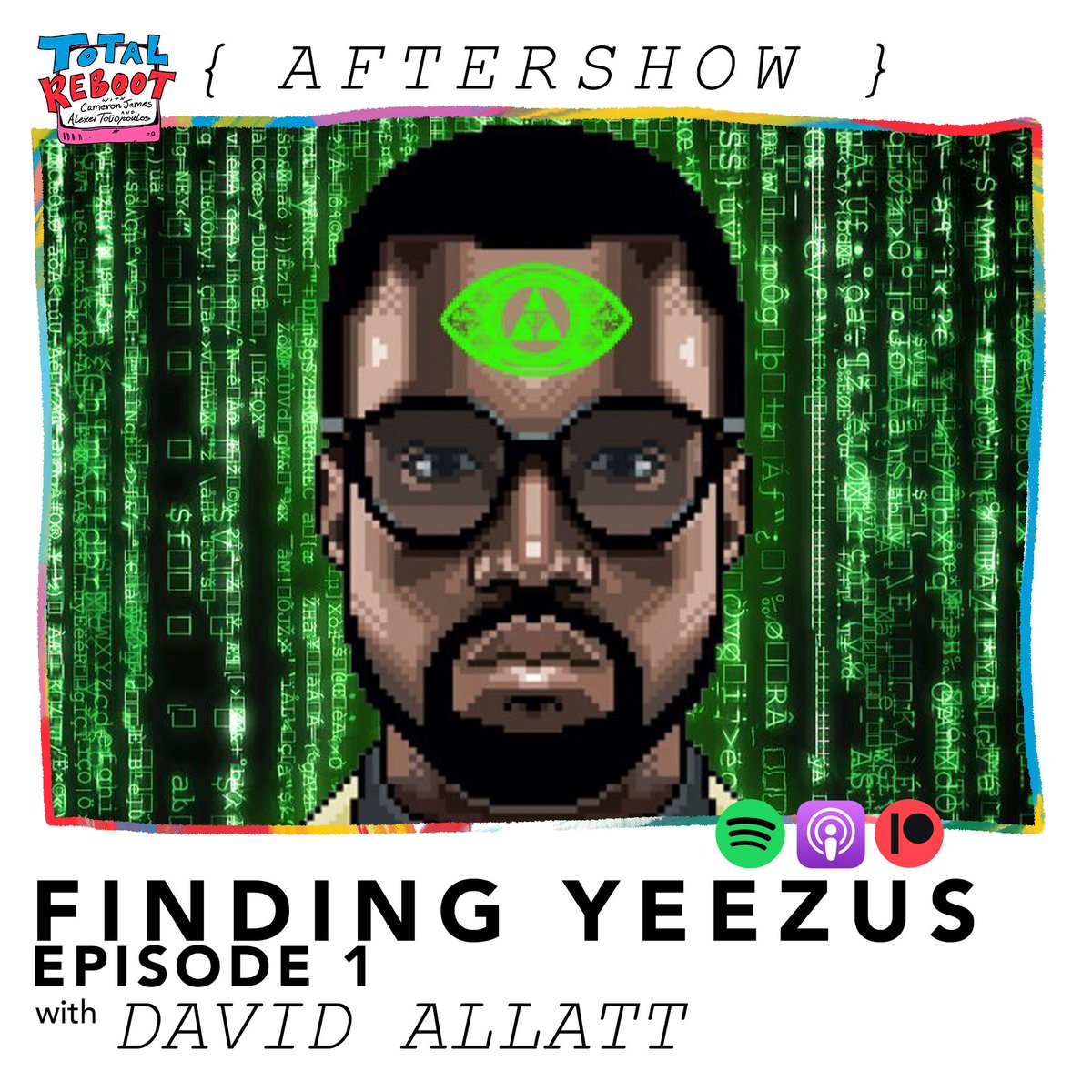 ThisisAlexei's tweet photo. We're doing a ridiculous behind the scenes aftershow for #FindingYeezus👁 over on the @TotalRebootPod feed. Hosted by #FindingDrago's own David (@thenoyestate)

LISTEN🎧
Spotify https://t.co/KXjw2UCXBX
Apple https://t.co/H3olha3pFW https://t.co/hzMbj2dFiG
