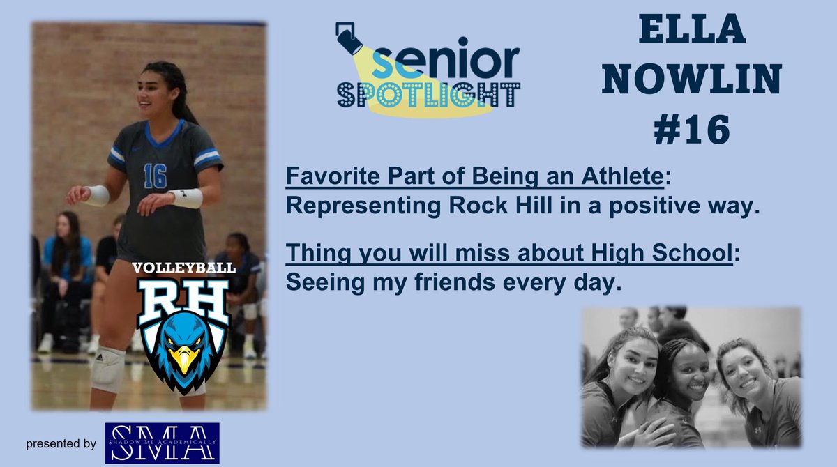 vb_hill's tweet photo. Week SEVEN of Our #WeeklySeniorSpotlight - Ella Nowlin #16
#FightRockFight
@RockHillHS
@RockhillMedia @PISD_Athletics
presented by #ShadowMeAcademically
https://t.co/aXDZVCXIeX https://t.co/Q1oXMNrerc