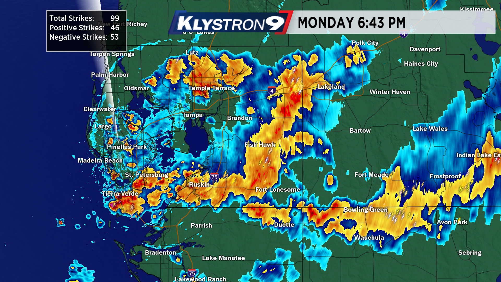 Spectrum Bay News 9 Weather on Twitter "At 645 pm MON Klystron9