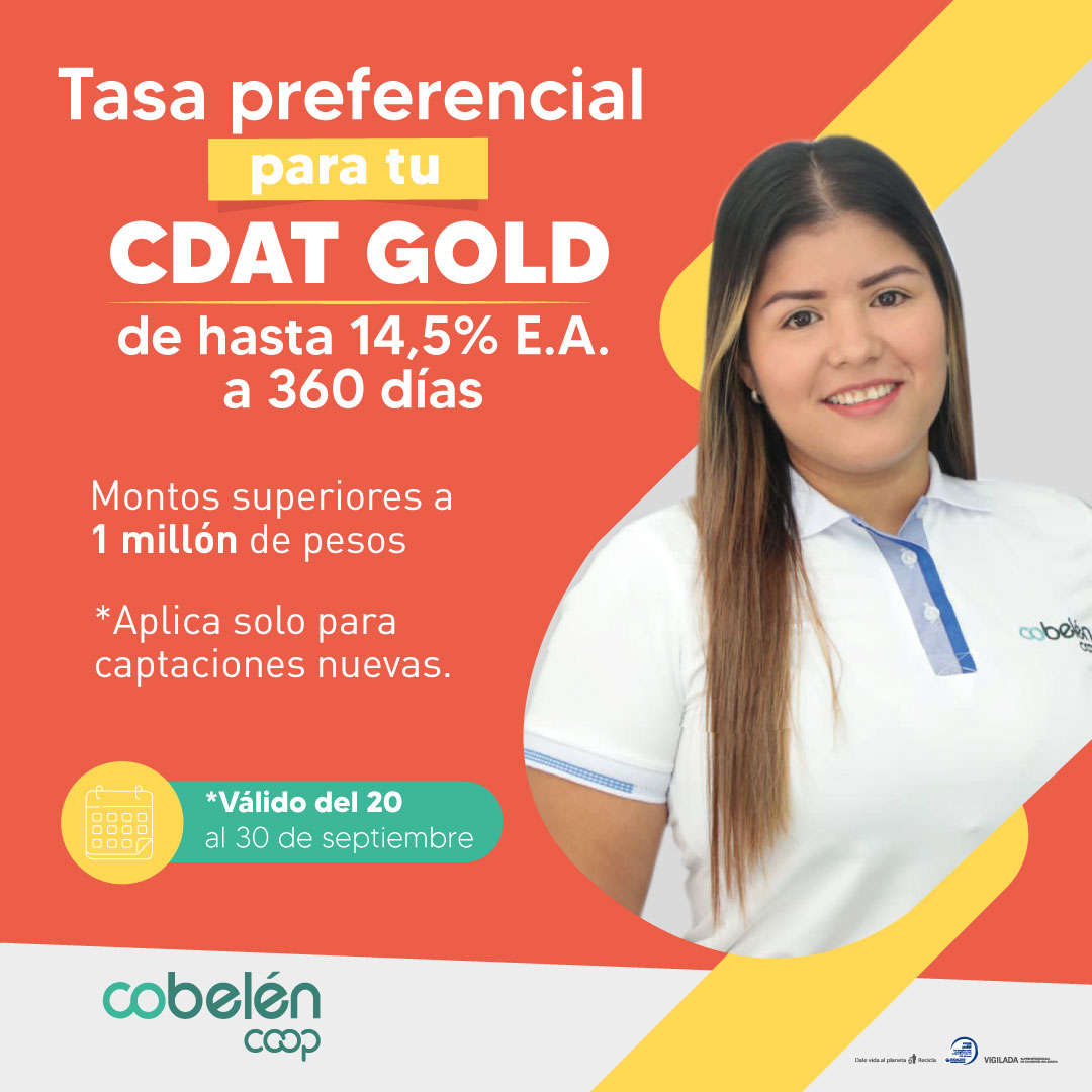 Stiven011891's tweet photo. La mejor tasa para tu CDAT la encuentras en Cobelén. 📷 ¡¡SOLO HASTA EL 30 DE SEPTIEMBRE!! 📷 Obtén un rendimiento de hasta el 14,5% E.A. en tu ahorro por montos superiores a 1 millón de pesos. 📷

#Cobelén #Ahorro #CDAT #Rentabilidad #MejoresTasas #Cooperativas #Coop https://t.co/BELOPEAm6B