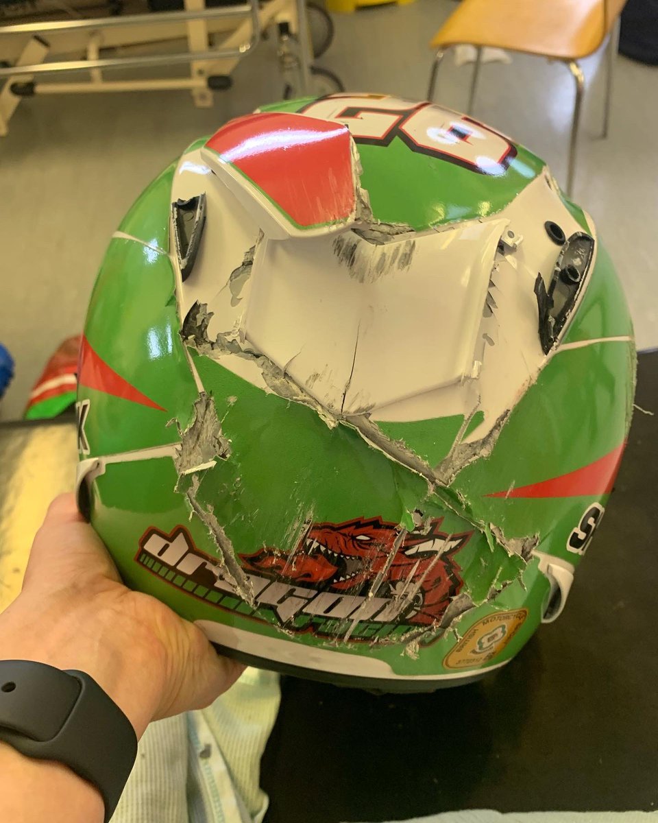 JenHolme77's tweet photo. Big crash for Matt on Saturday in the @DucatiCup race. https://t.co/7sk9xHp9qm