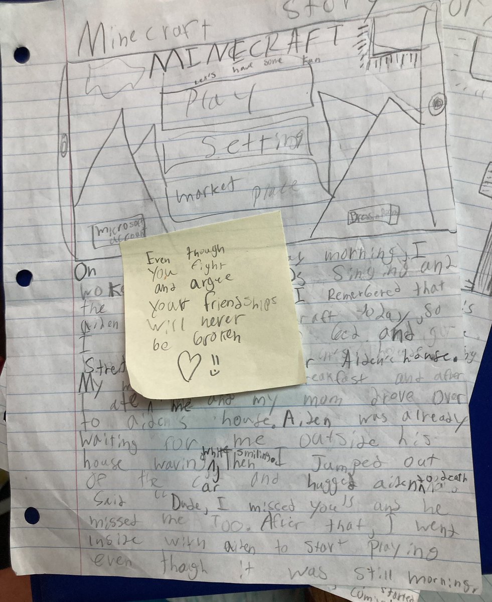 cassiecravings's tweet photo. Writers in #5thgrade answer the question, “Long after your reader is done reading your narrative, what message do you want to stick with them as people?” #acecubs #tcrwp @tcrwp https://t.co/YADcW6sxPc