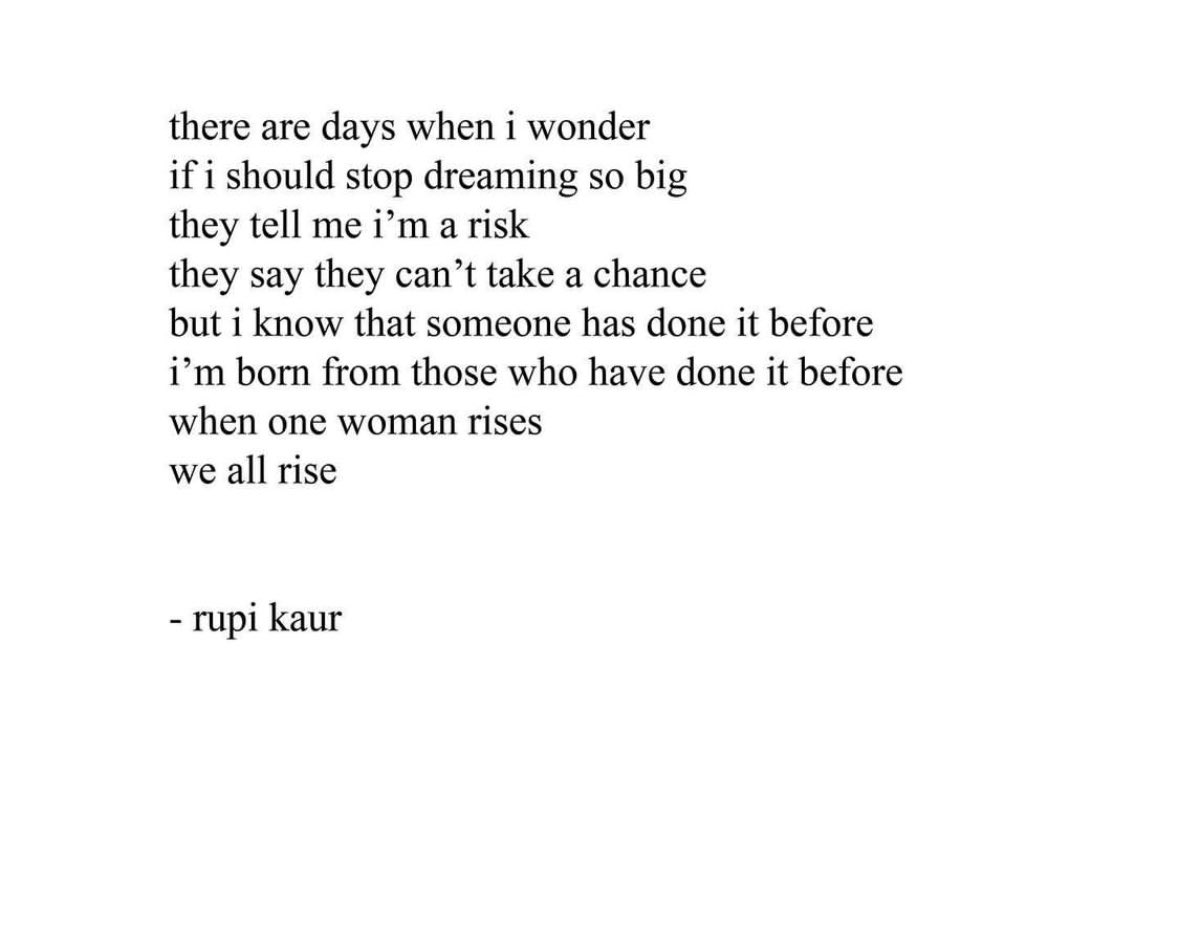 Advita_p's tweet photo. I went to see the incredibly inspiring @rupikaur_ this evening and gosh that woman knows how to light a fire in your soul. Here’s one of my fave poems  👇🏽 https://t.co/3b2JZfjMkj