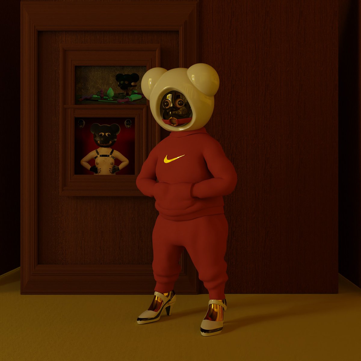 Surprise drop on <a href="/TeiaArt/">teia.art | Community Curation</a> 

Thug Bear 100 ed 0.5 #tezos burning on Friday🔥

Tribute to <a href="/Str4ngeThing/">Str4ngeThing</a> 's Thug Lord Ai iconic piece

#NFTCommunity  
Link below