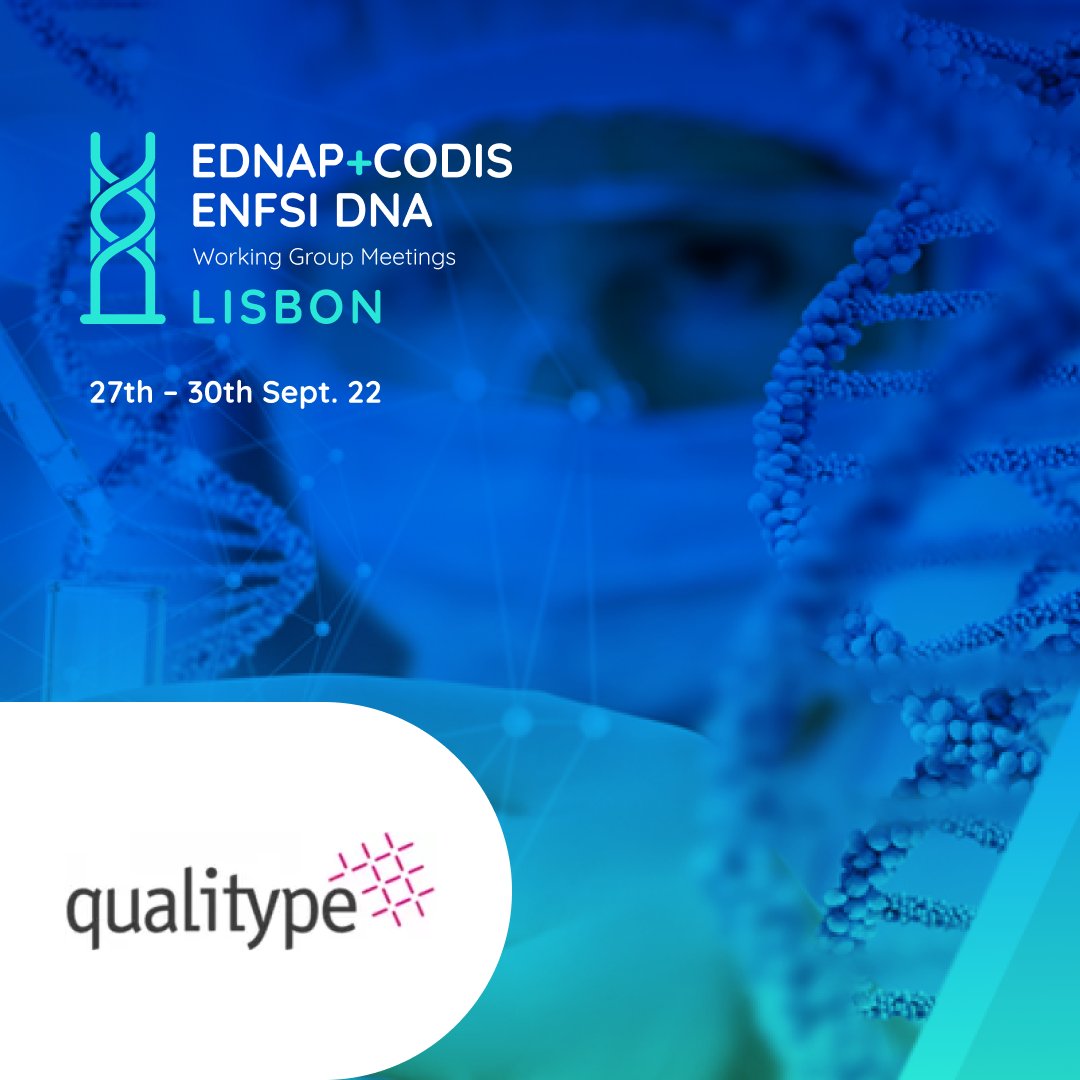 EnfsiDNA22's tweet photo. Qualitype GmbH will be one of the exhibitors at #ENFSIDNA22 - For over 20 years experts in IT, biology, mathematics, forensics and physics.

Learn more about Qualitype 👉 https://t.co/LpK5ulEox4

📅Save the date!
🔜 September 27-30th 2022

#enfsidna22 #Forensic #meeting #CSI https://t.co/33hDoG2Tjp