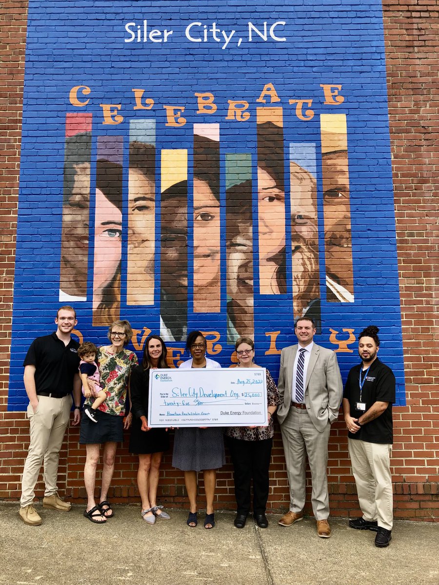 Celebrate indeed! ⁦<a href="/OrgSiler/">SilerCityDevelopmentOrg</a>⁩ received a 25K ⁦<a href="/DukeEnergy/">Duke Energy</a>⁩ Hometown Revitalization grant award recently to help small businesses in the town continue to recover! Building back a strong diverse community is critical!