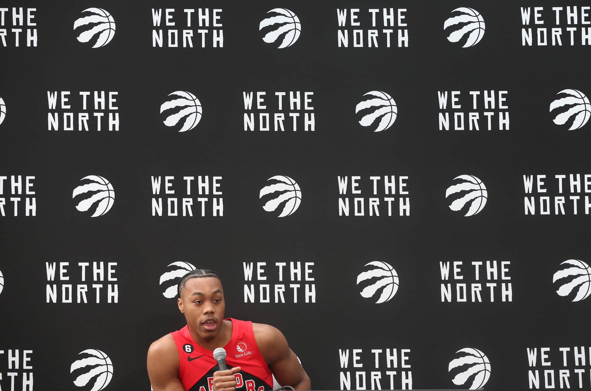 TorSunphoto21's tweet photo. Opening day of training camp with the @Raptors #Raptor #WetheNorth with @WolstatSun TheWoz and @Mike_Ganter at #HotelX #ScottieBarnes #PascalSiakim #FredVanVleet #GaryTrentJr https://t.co/ZQr1hcOk5P