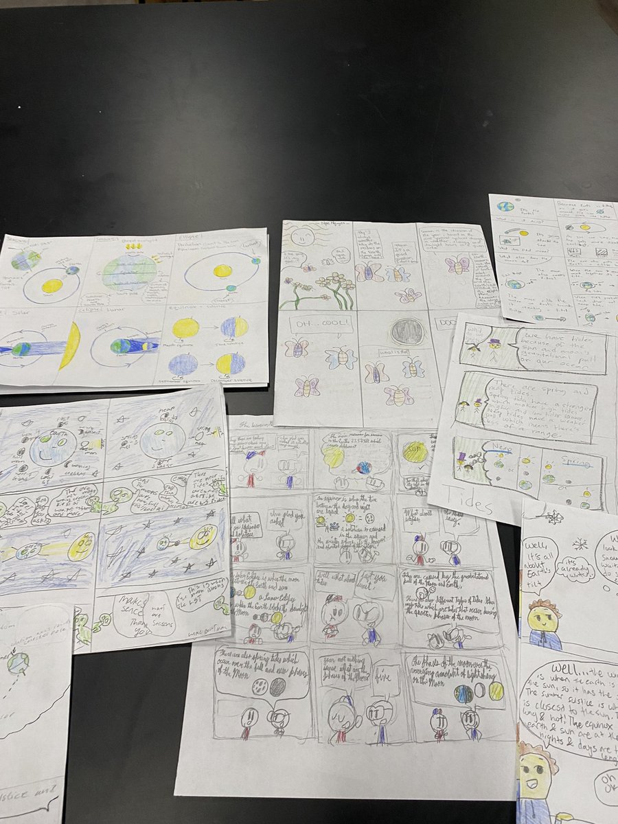 ChouinardJahant's tweet photo. Let’s sum up seasons, eclipses and moon phases in a comic #adtronomy #teachmindful #EduBlogYear - awesome review for final exams for the term https://t.co/onyWS9b8Qx