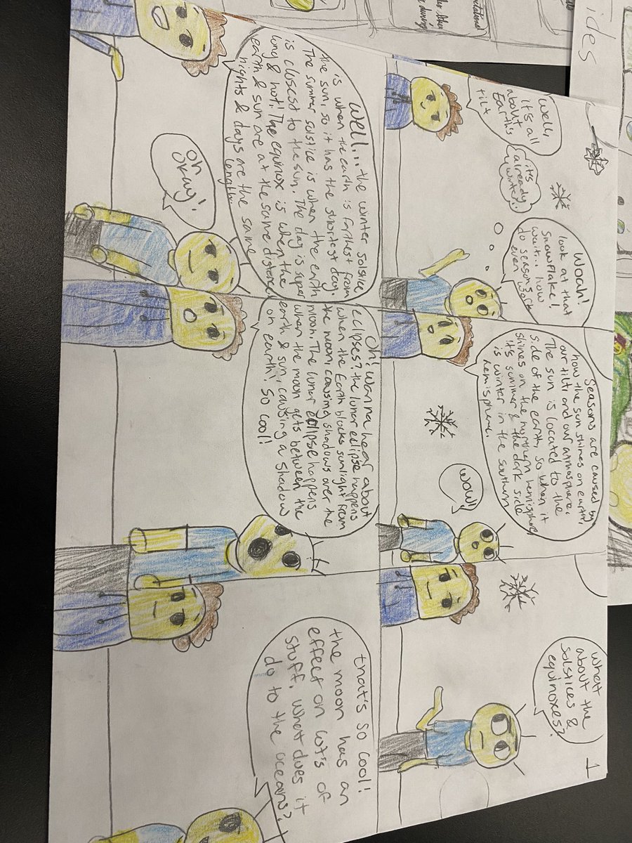 ChouinardJahant's tweet photo. Let’s sum up seasons, eclipses and moon phases in a comic #adtronomy #teachmindful #EduBlogYear - awesome review for final exams for the term https://t.co/onyWS9b8Qx
