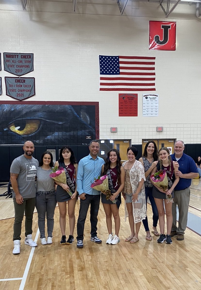 Thank you to our Badminton Seniors on Senior Night!  We will miss you Savanna, Kendall, and Hailey!  Remember once a Jaguar….always a Jaguar!!!