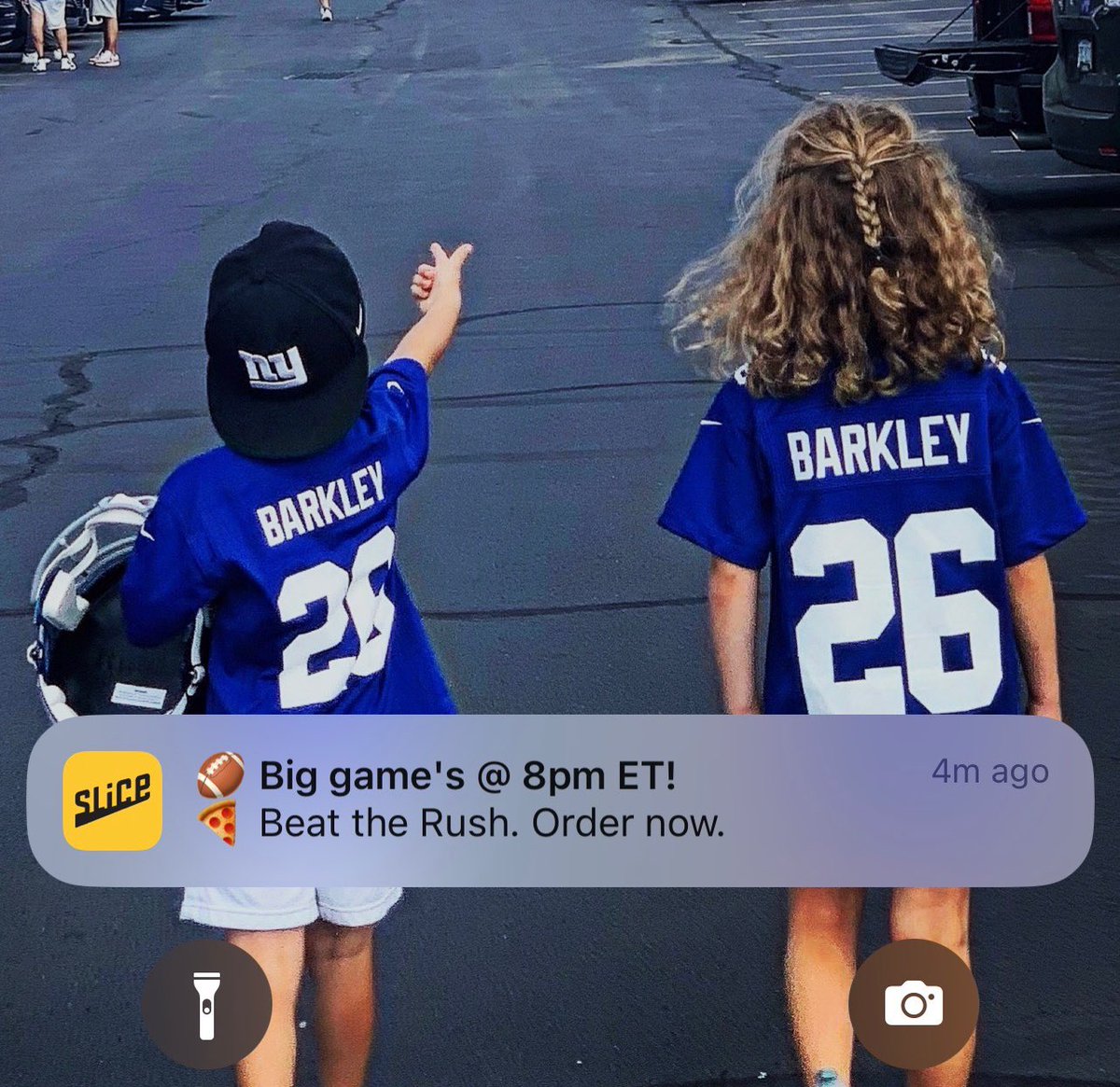 IlirSela's tweet photo. A+ copy by the @slice team in the NY market. @Giants IYKYK 

📸 @RickePer https://t.co/cLw1KBrsEs