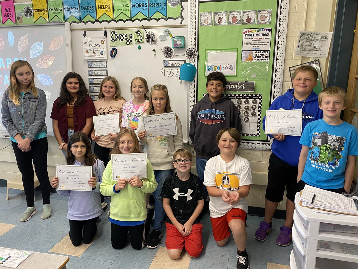 My first 2 groups of IXL superstars were celebrated on Friday. These students mastered some fifth grade Math and ELA skills since the start of the year. Who will be celebrated this Friday? 👀